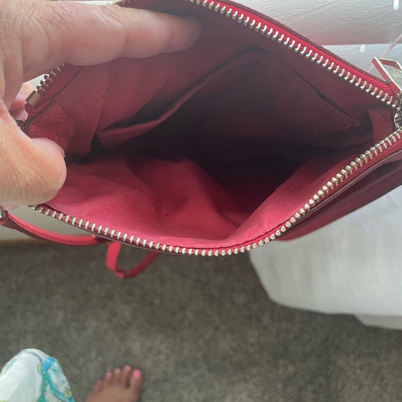 Coach Red Crossbody Bag with Gold Accents - Picture 4 of 5